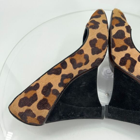 Stuart Weitzman Pumps Women's Size 8.5 M Brown Pony Hair Wedge Slip On Shoes - Picture 9 of 15